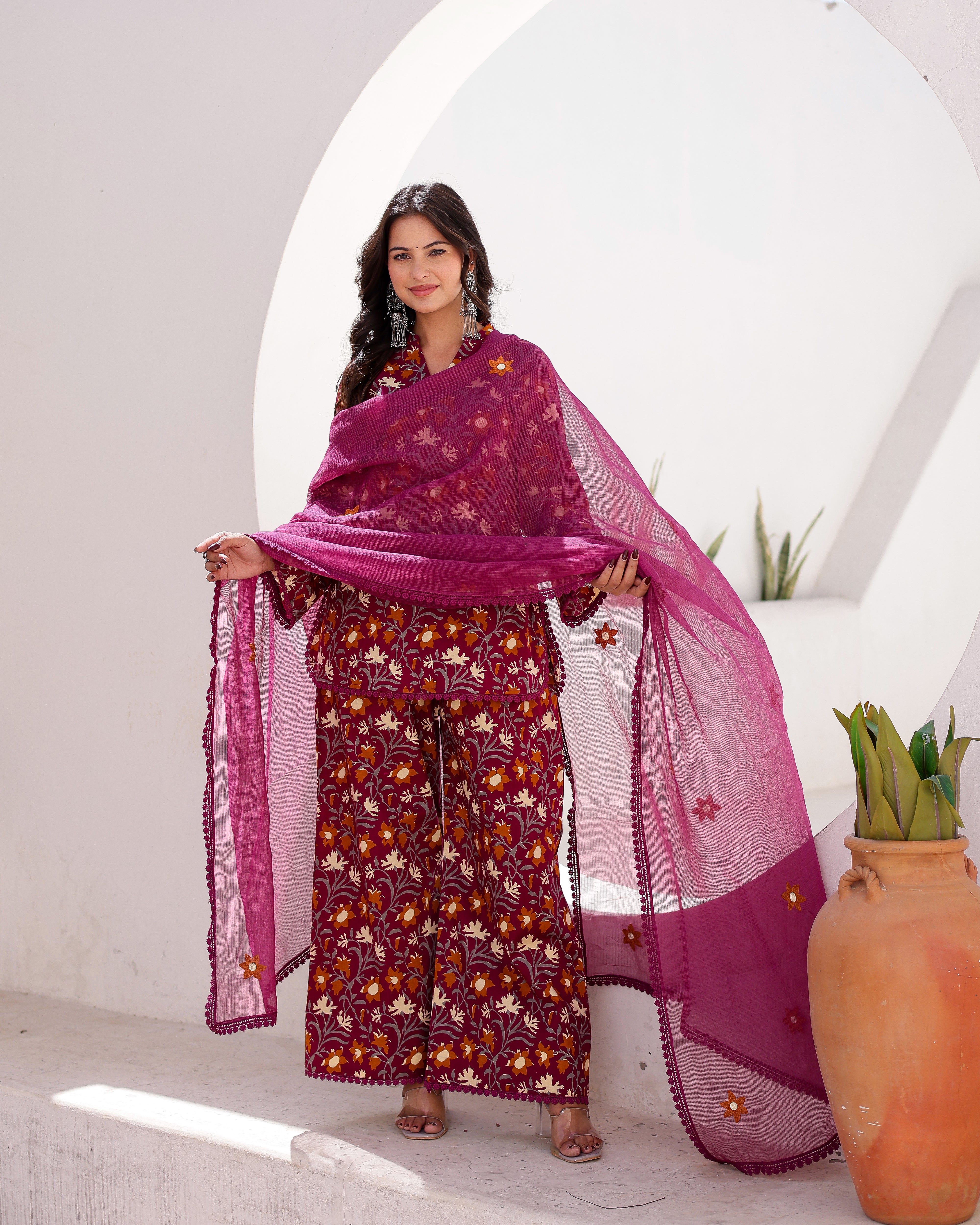 Magenta Jaal Handblock Suit Set - 001A0758.JPG