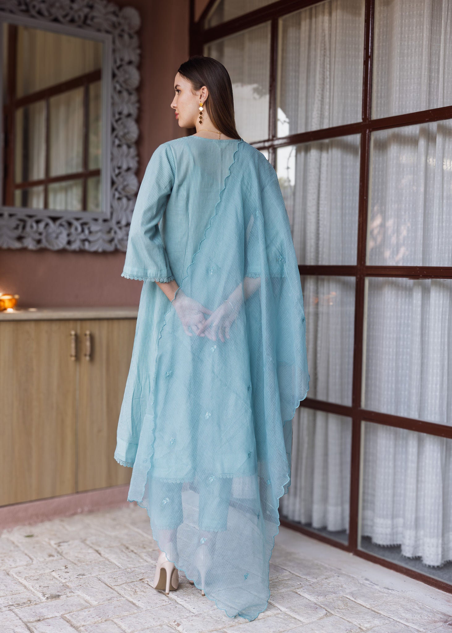 Mint Silly Cottan 3 Kali Suit Set