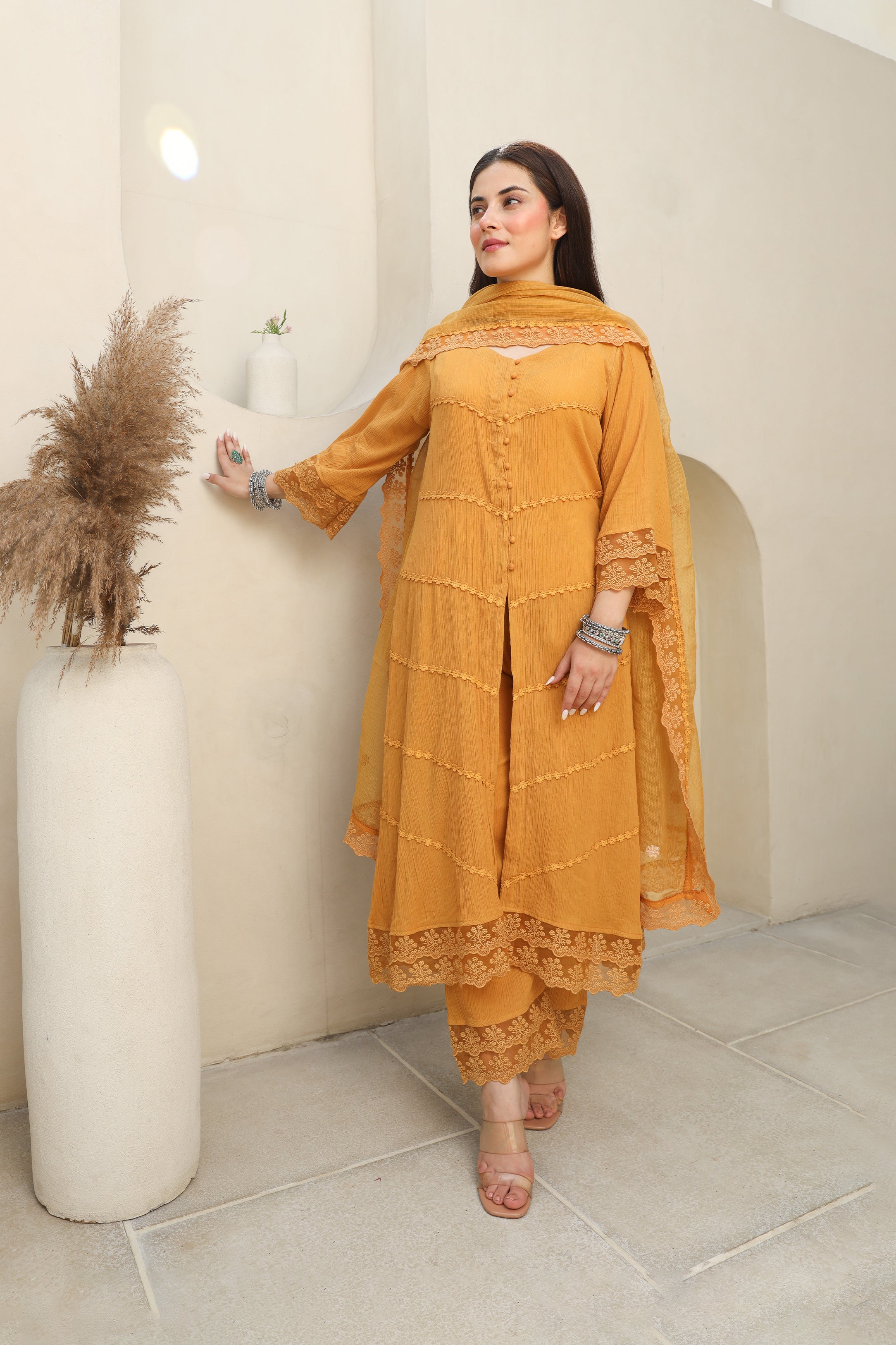 Sunshine Bliss Cotton Gauze Suit Set Asrumo