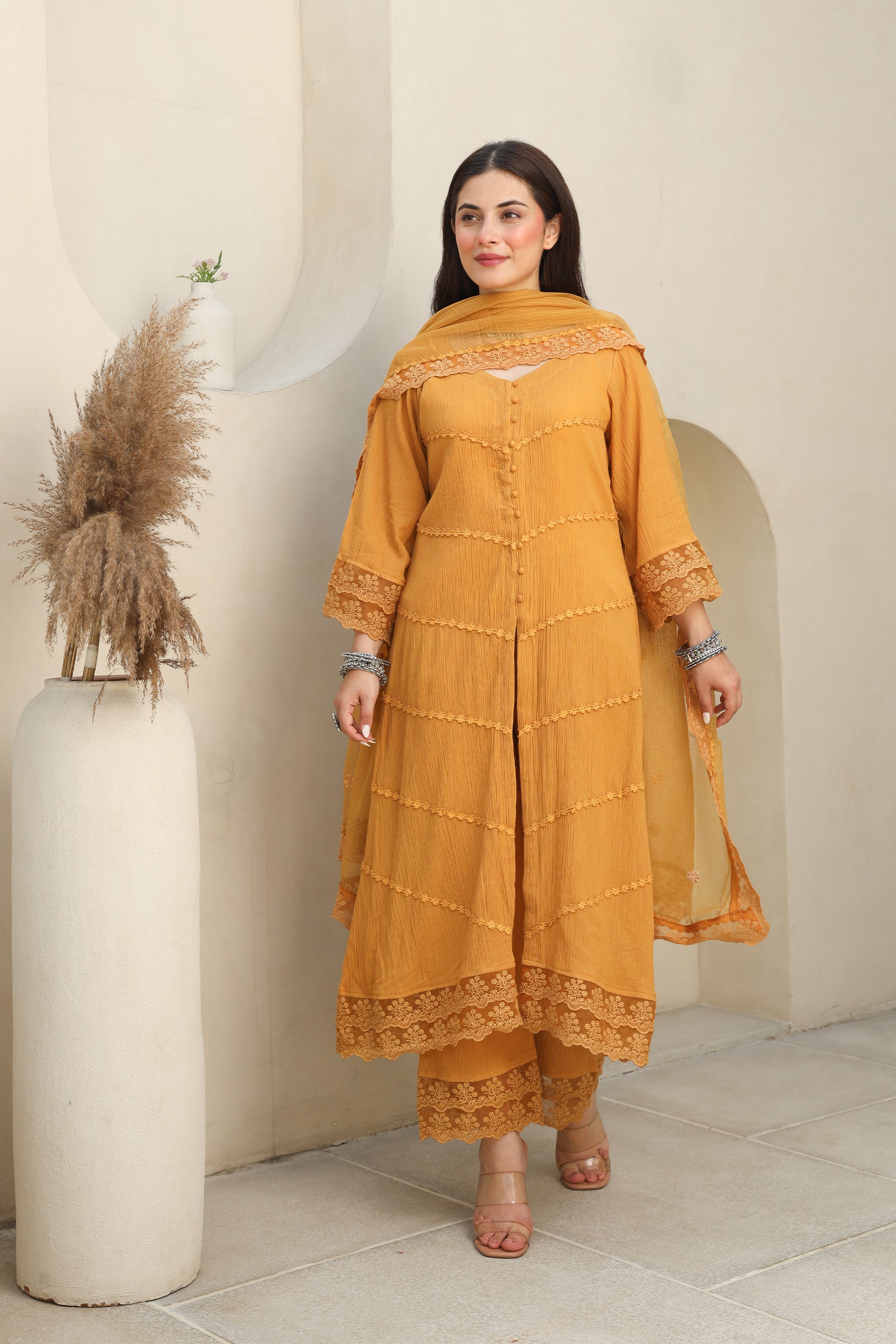 Sunshine Bliss Cotton Gauze Suit Set Asrumo