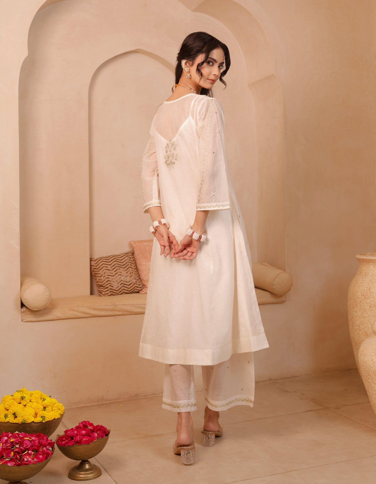 Noor Ivory Chanderi Suit Set
