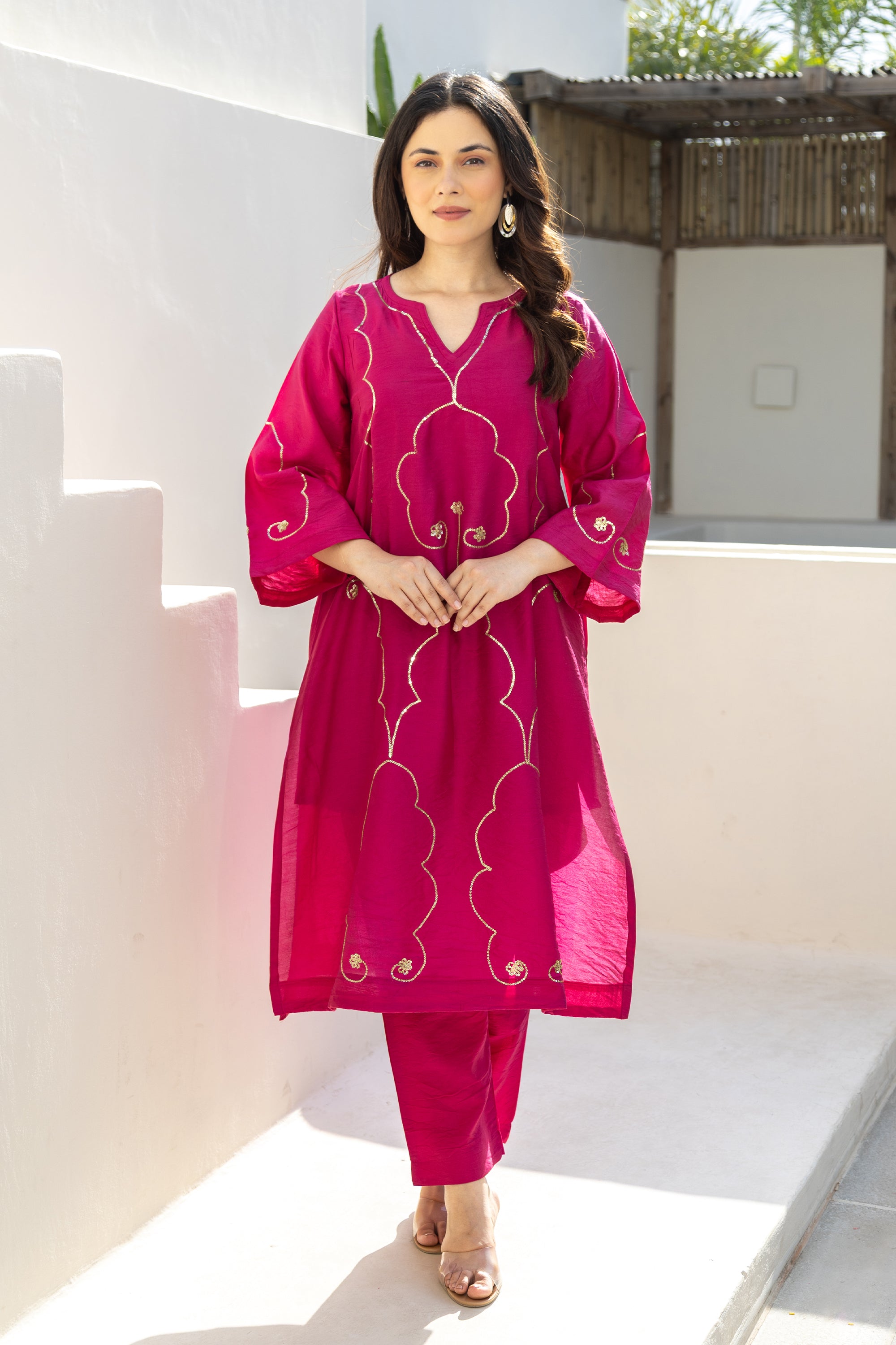 Rani Bagh Embroidered Chanderi Co-Ord Set