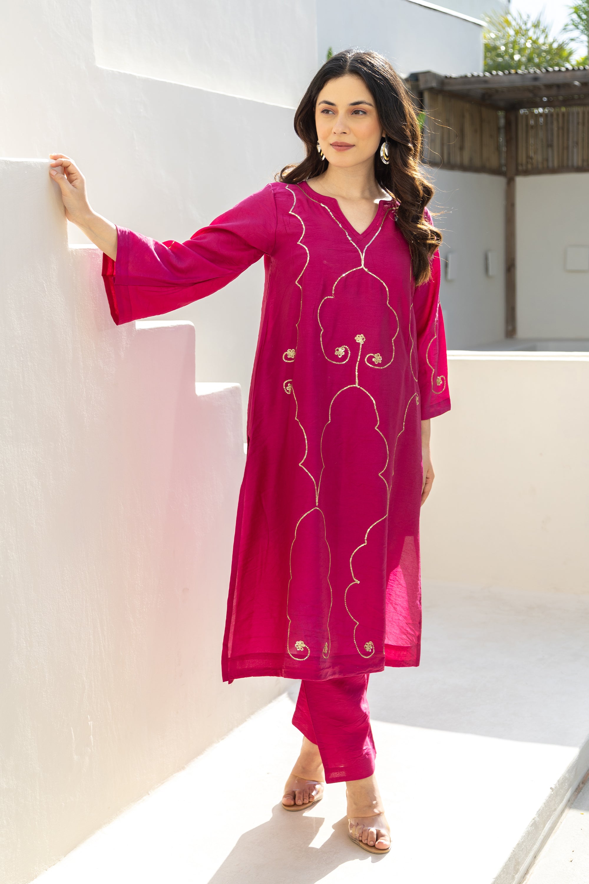 Rani Bagh Embroidered Chanderi Co-Ord Set