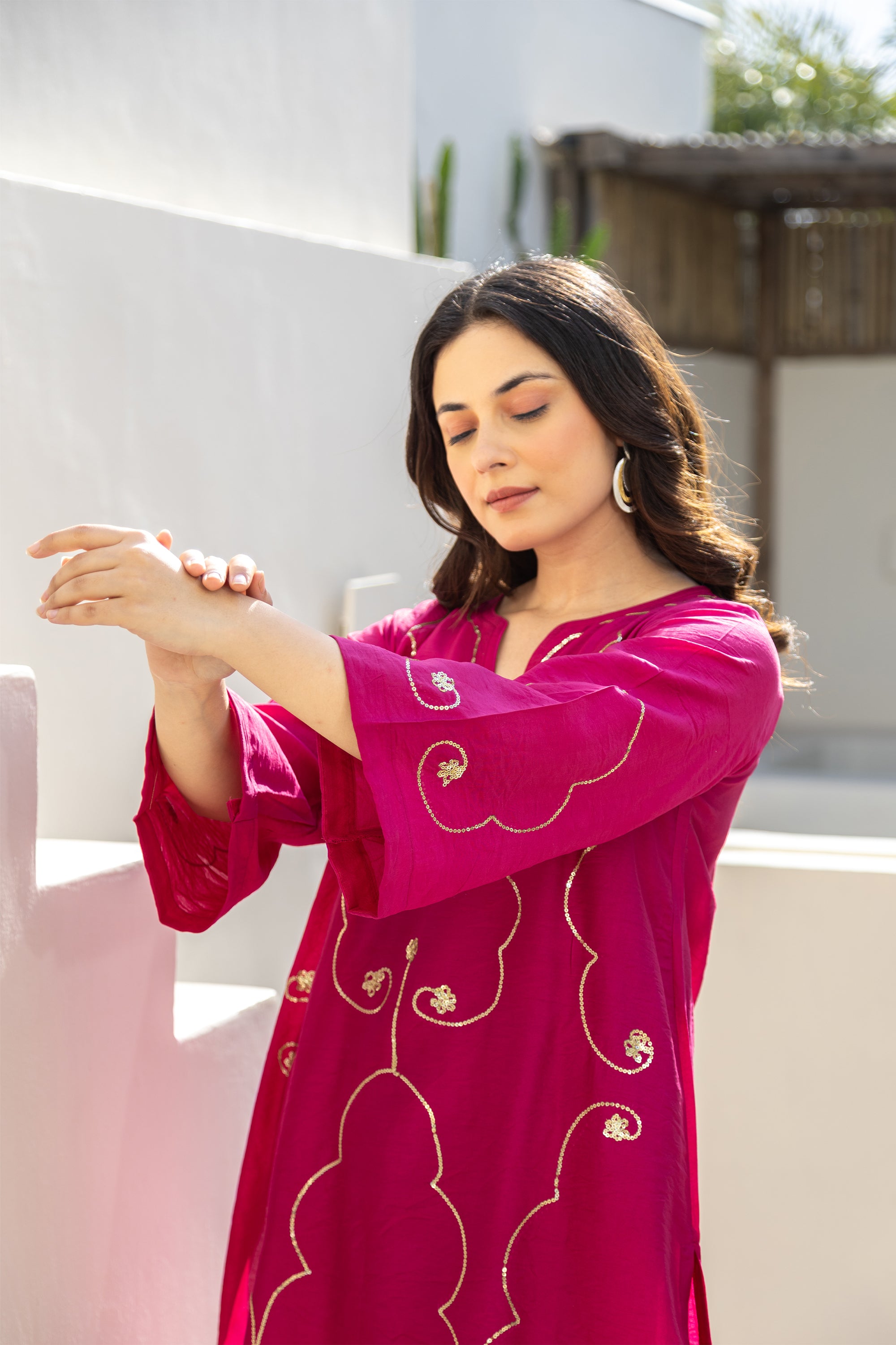 Rani Bagh Embroidered Chanderi Co-Ord Set