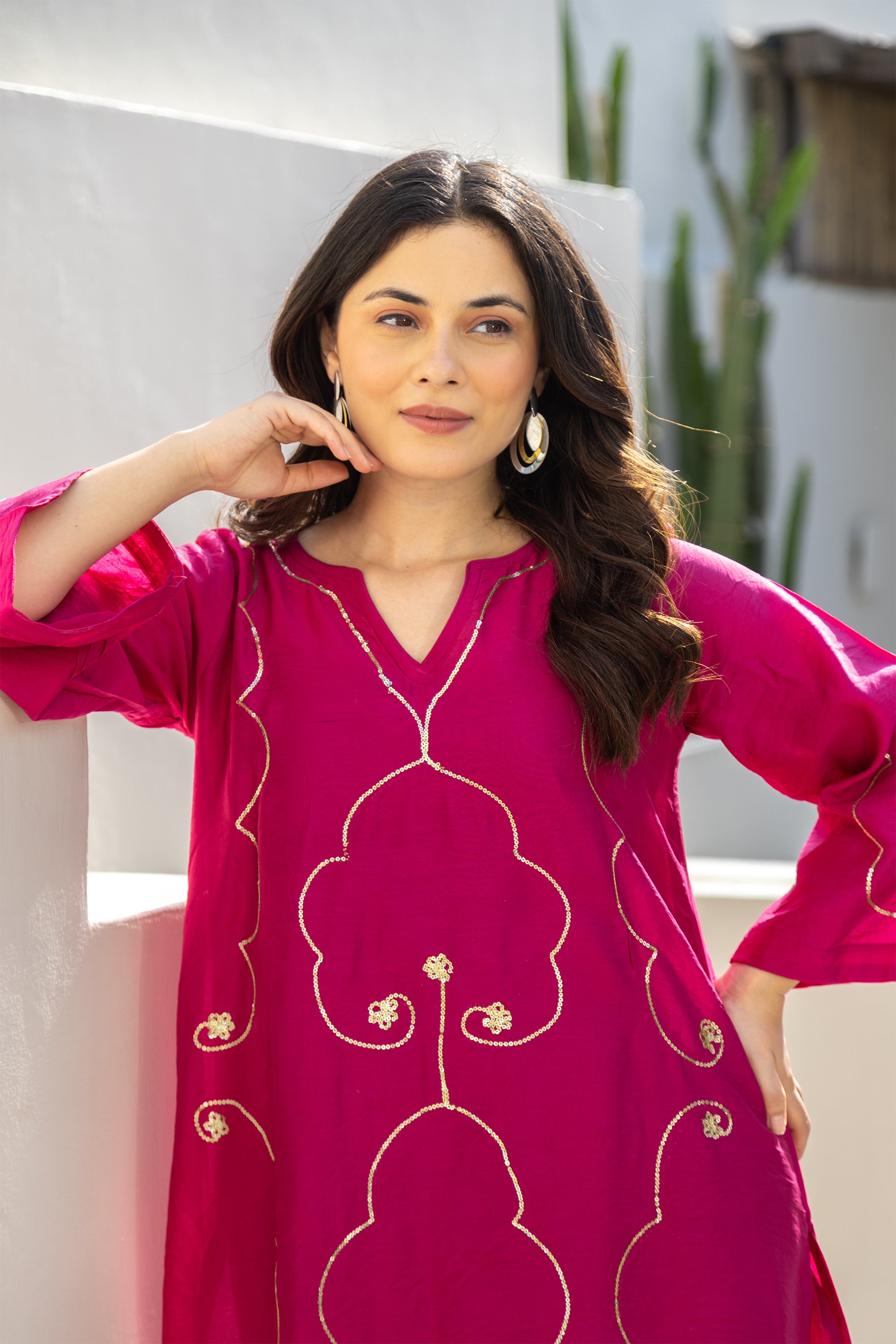 Rani Bagh Embroidered Chanderi Co-Ord Set