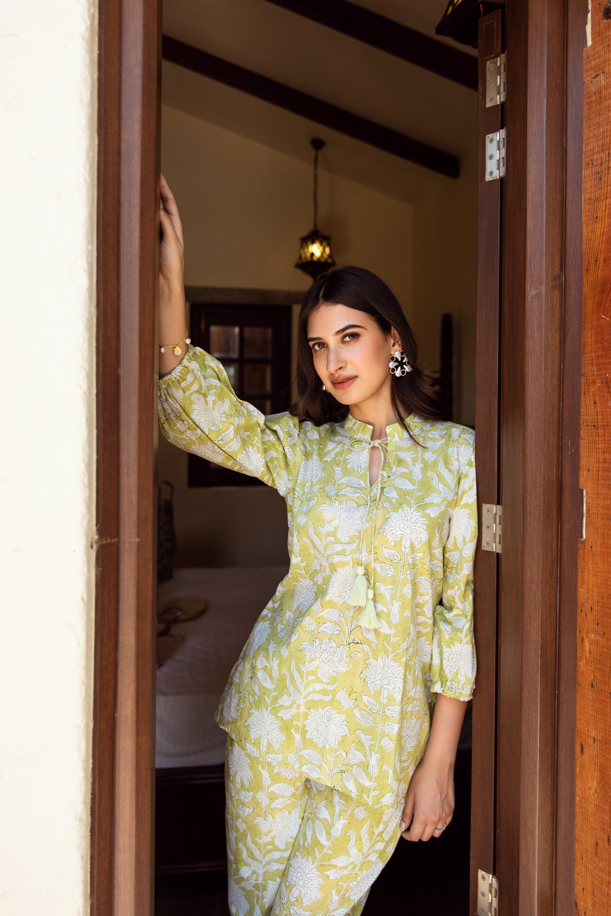 Pista Color Handblock Jaal co-ord Set Asrumo