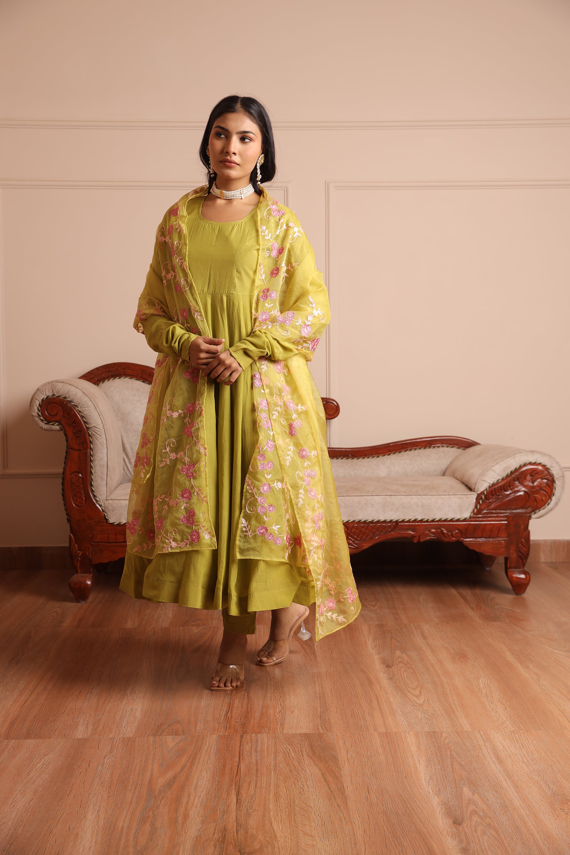 Green anarkali suit - Asrumo
