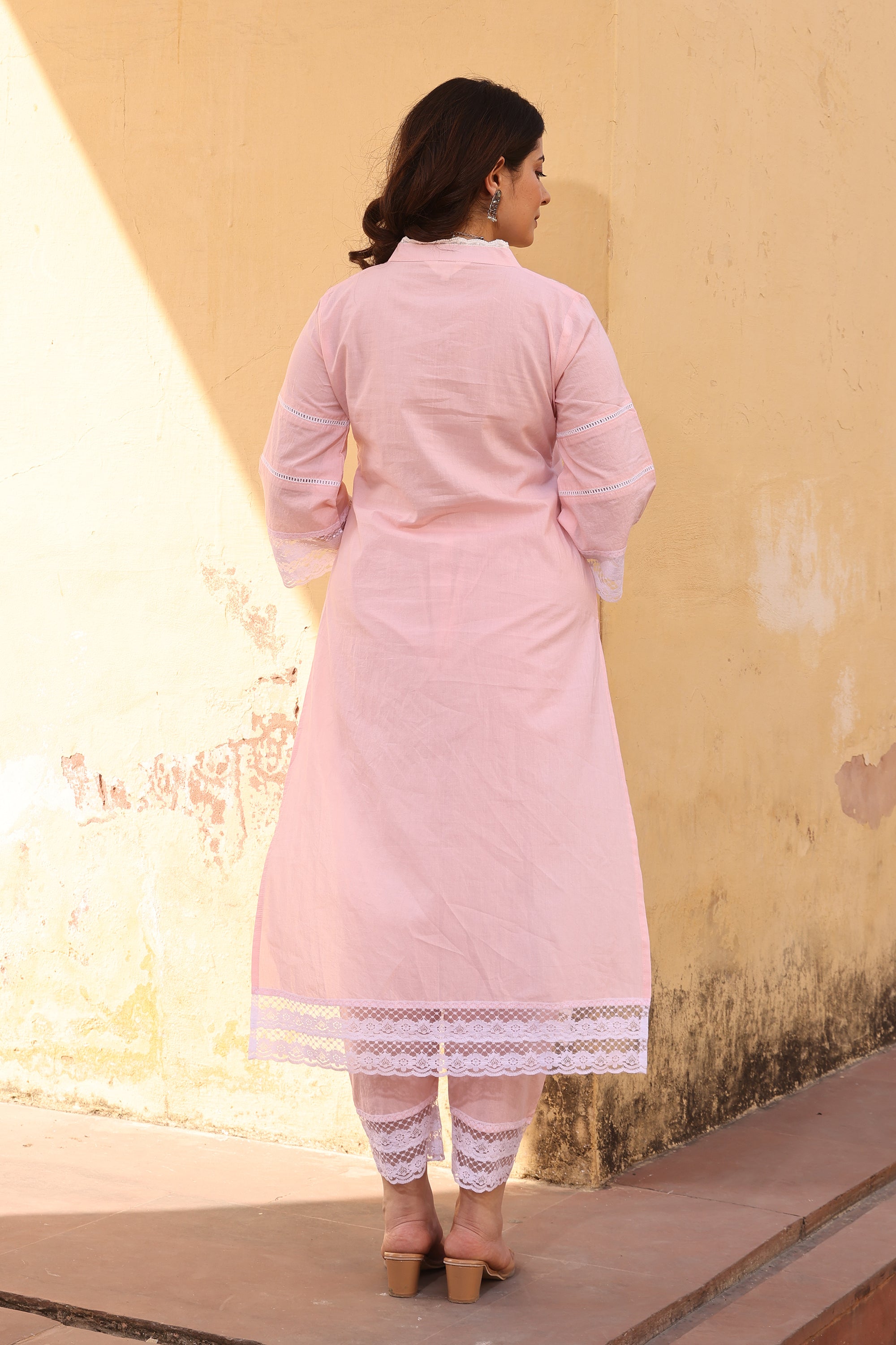 Piyu Light Pink Cotton Suit Set