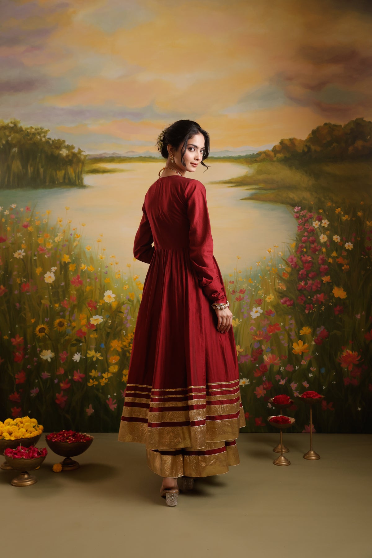 Ruhani Maroon Chanderi Anarkali Set | AS-PFC-3 (2).jpg