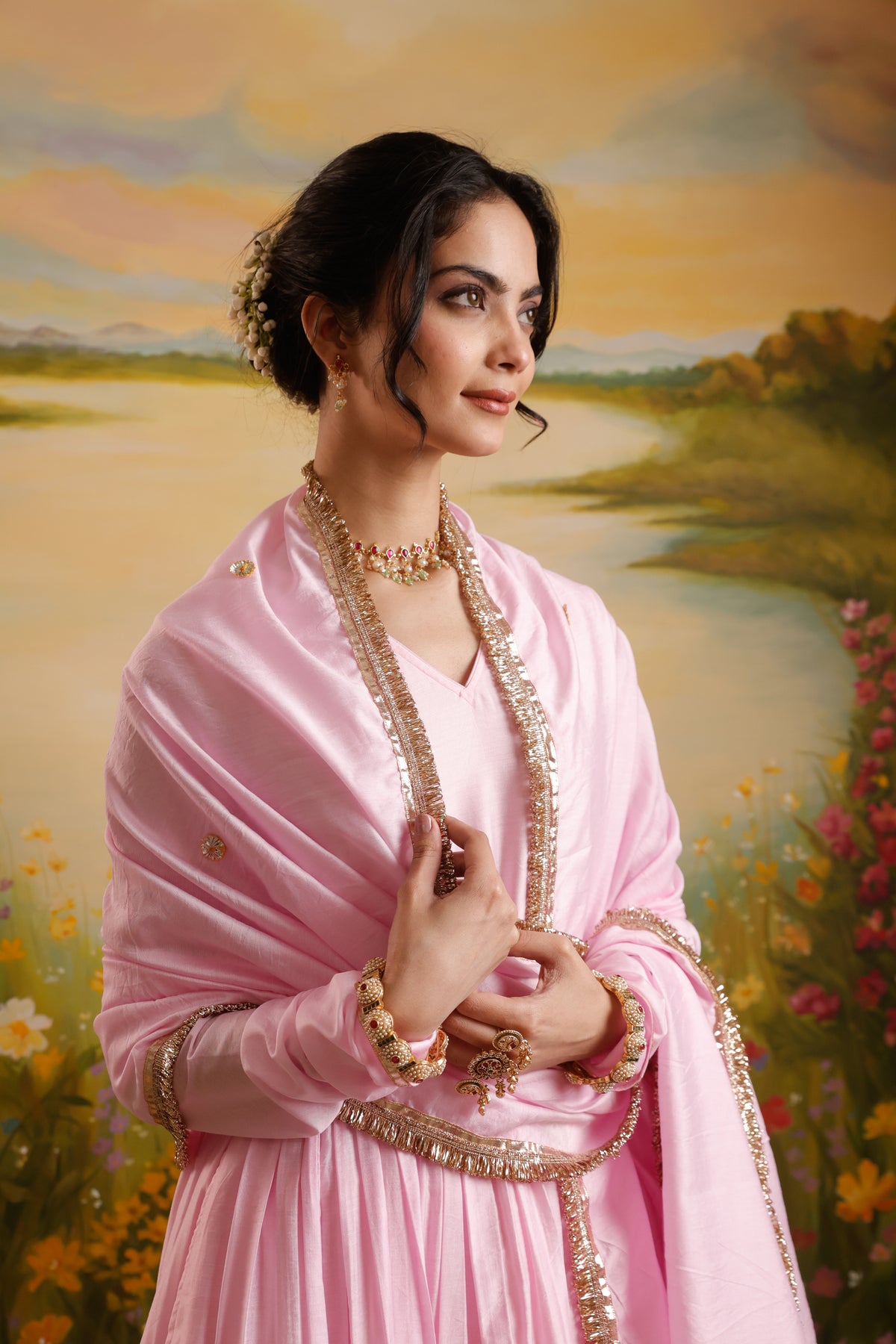 Ruhani Pink Chanderi Anarkali Set | AS-PFC-4 (1).jpg
