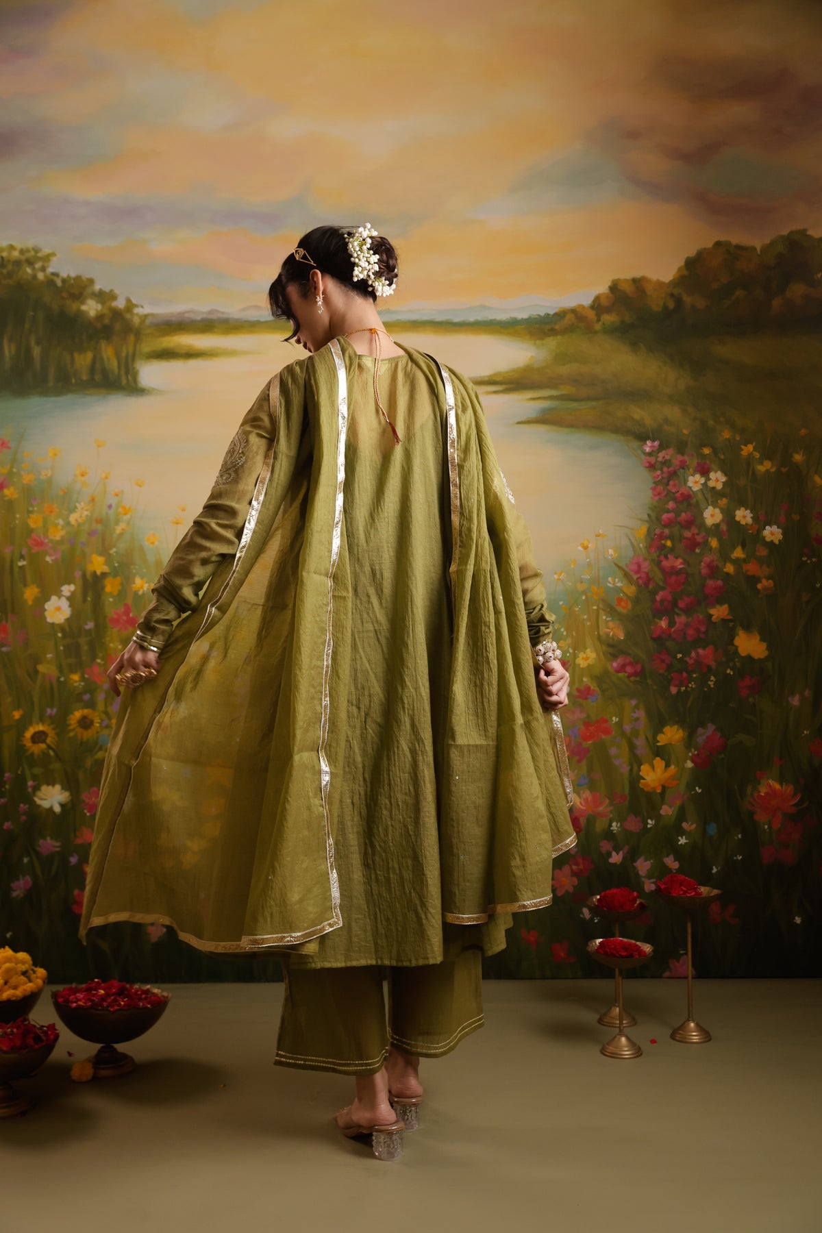 Saanjh Olive Green Chanderi Suit Set | AS-PFC-6 (1).jpg