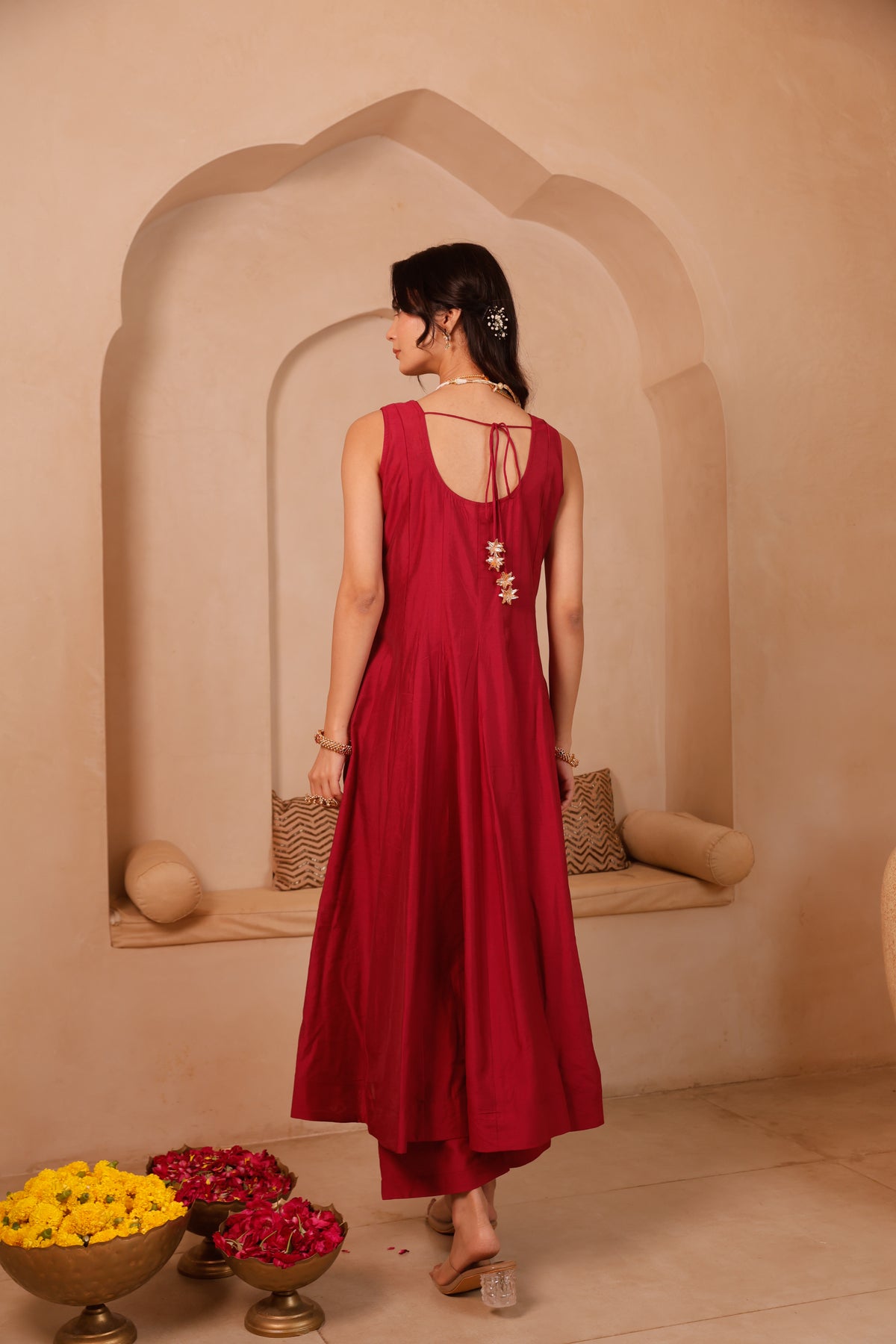 Gulnaar Chanderi Anarkali Set - Image 2