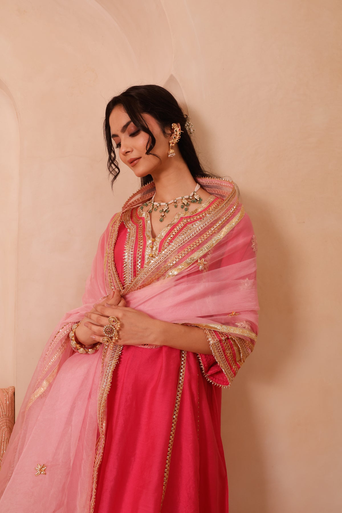 Gulnaar Rani Pink Festive Suit Set - Image 7