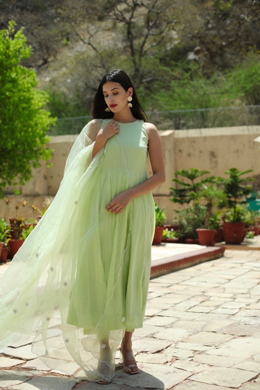 Nora pista flower anarkali Asrumo