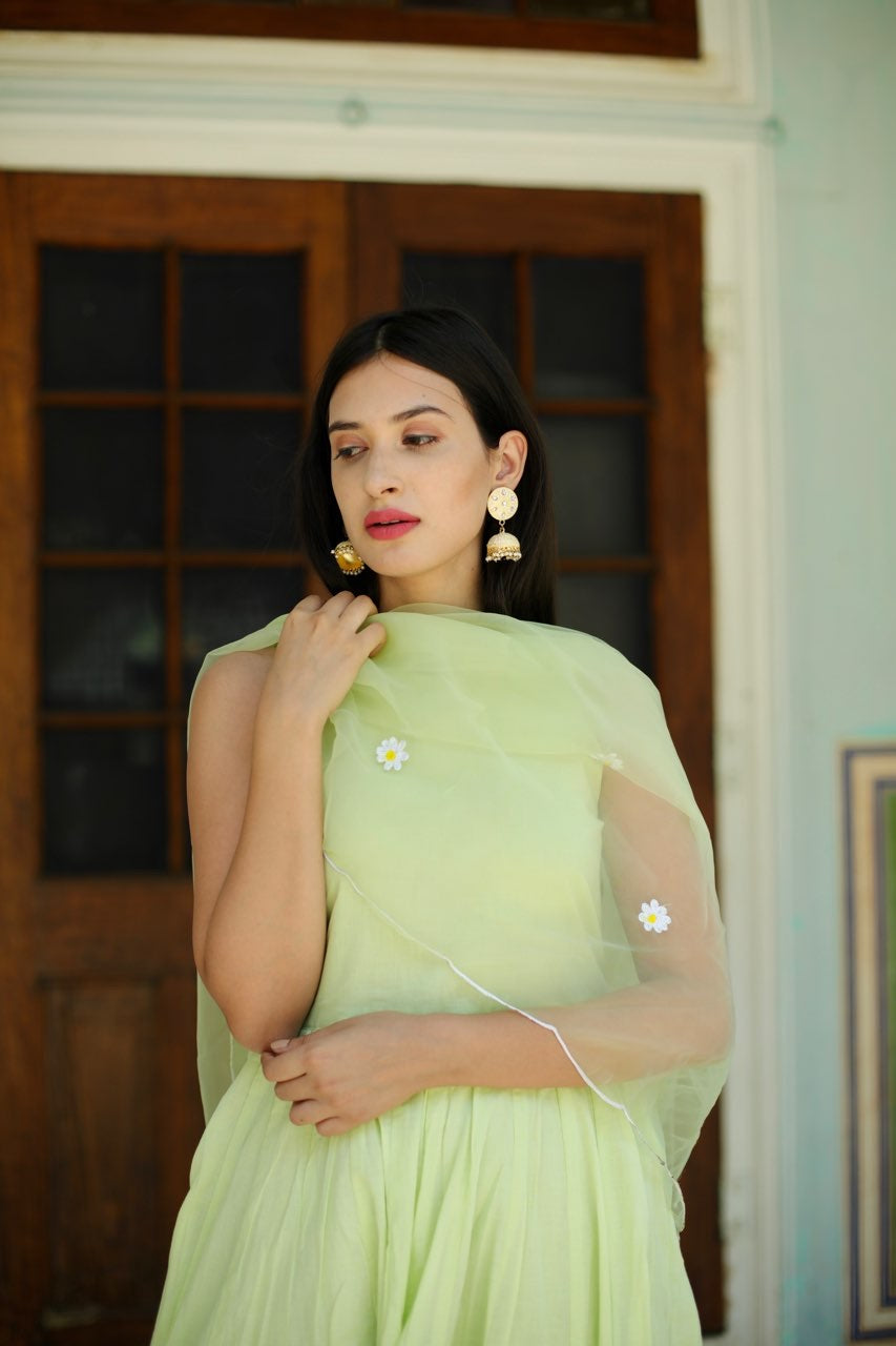 Nora pista flower anarkali Asrumo