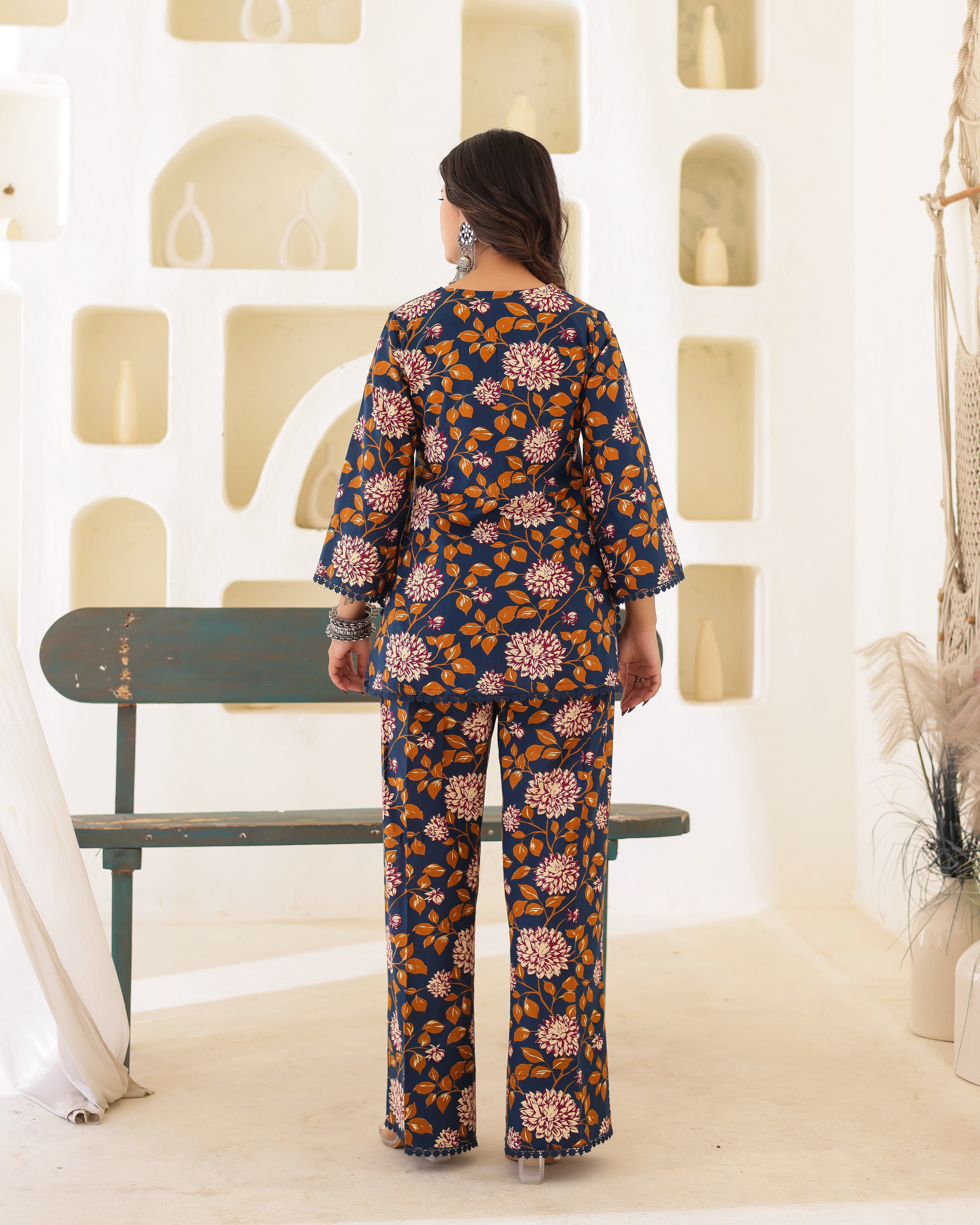 NAVY BLUE  HANDBLOCK  Straight Suit Set - 001A0586.JPG