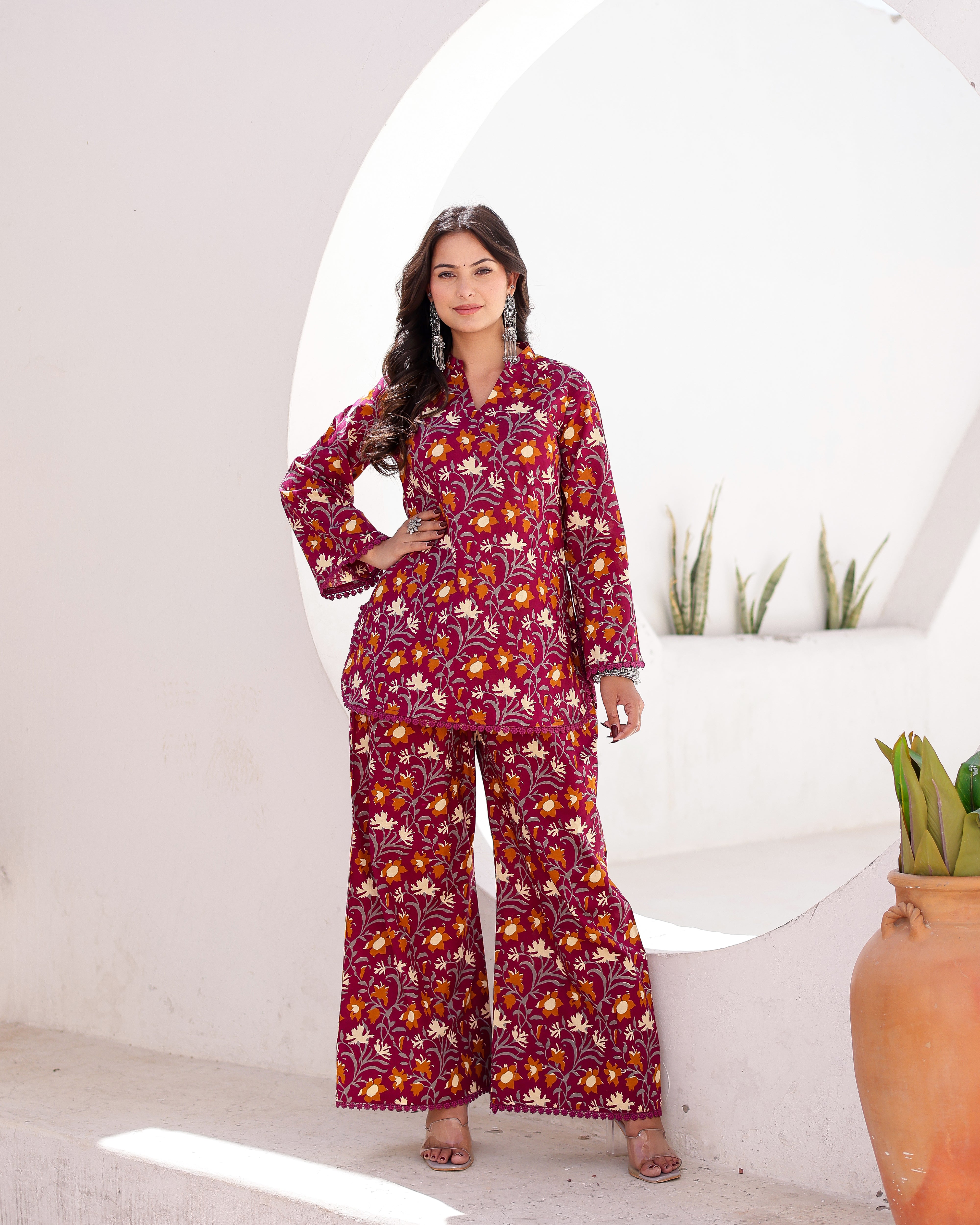 Magenta Jaal Handblock Suit Set - 001A0750.JPG