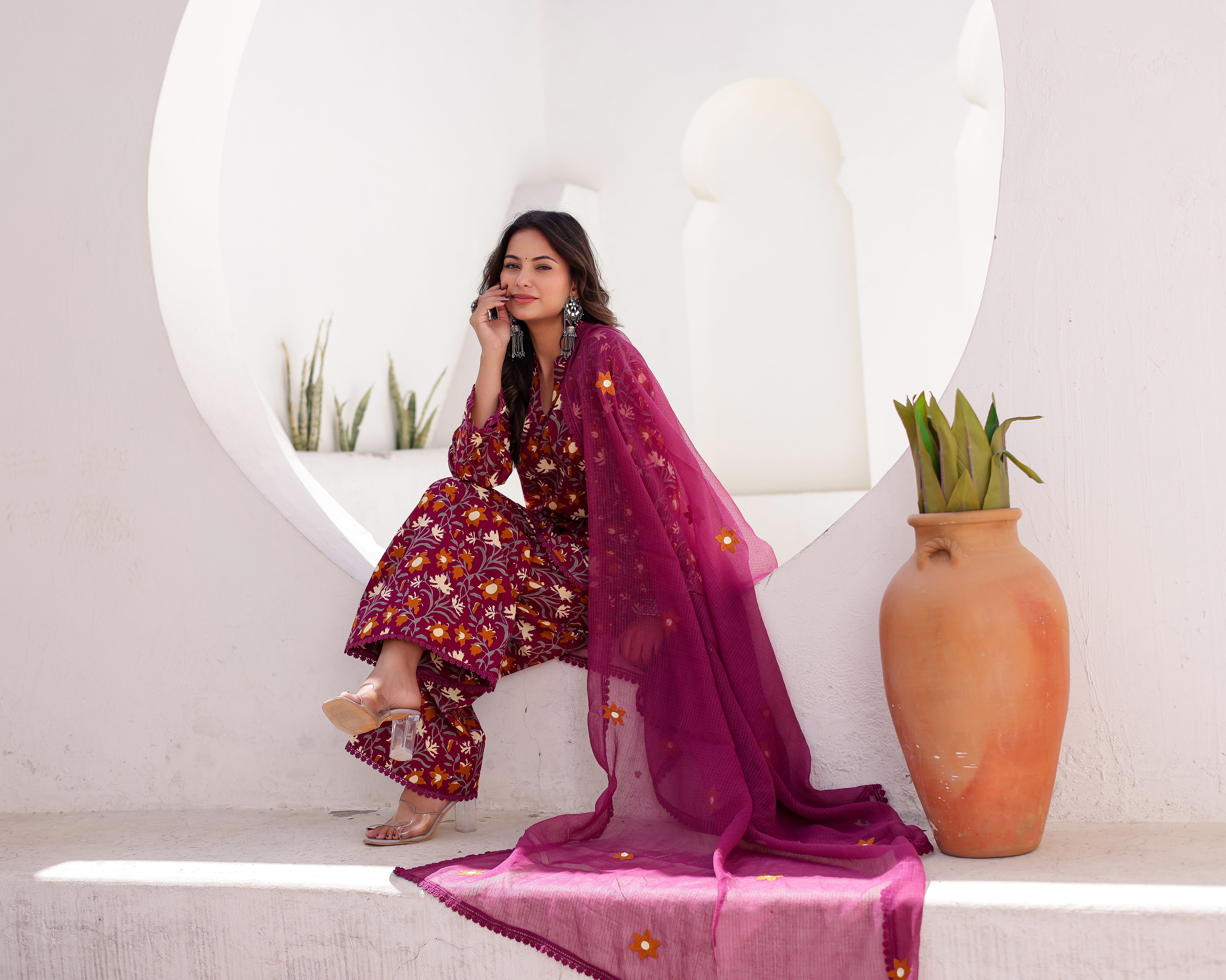 Magenta Jaal Handblock Suit Set - 001A0768.JPG