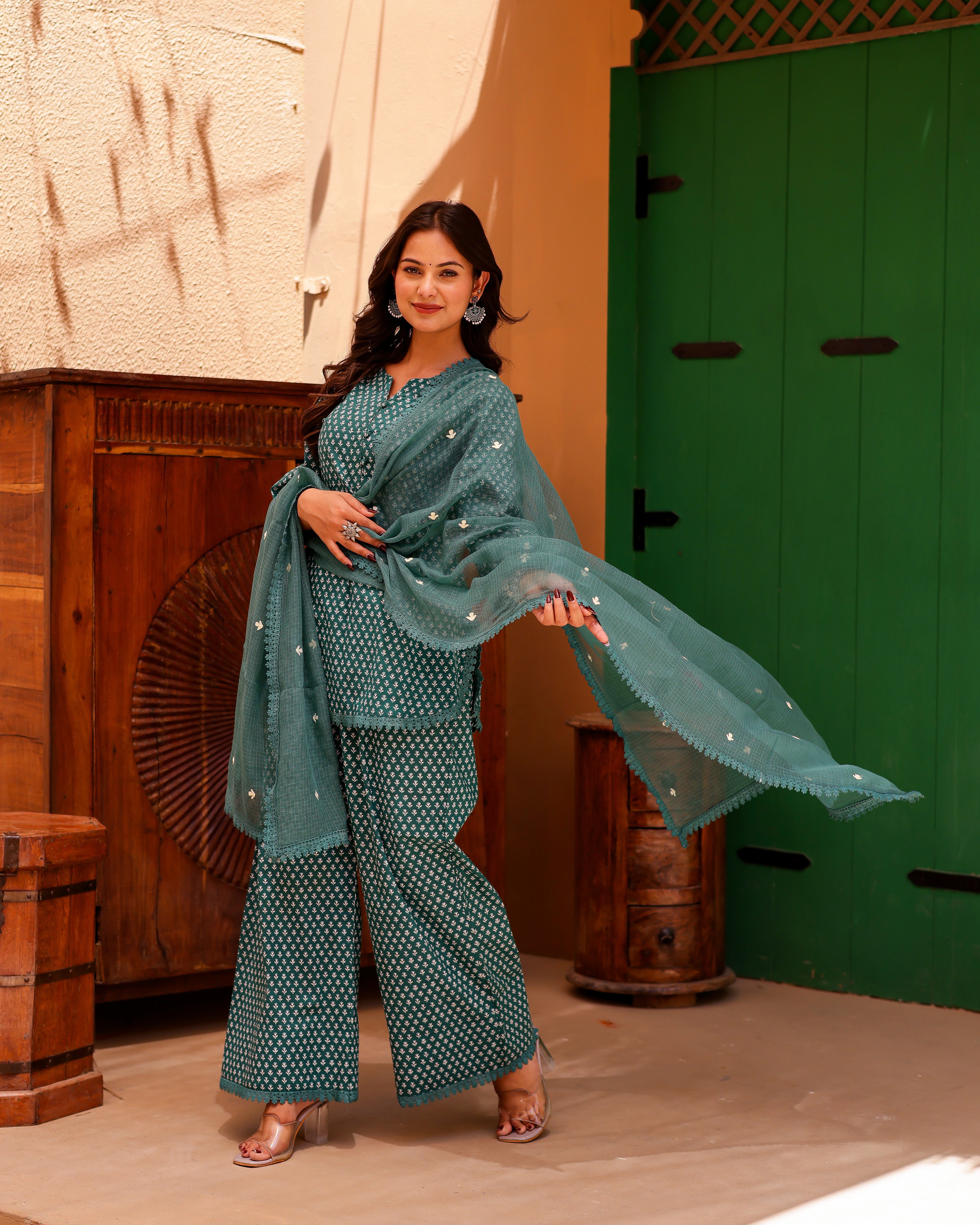 Rama Green Handblock Suit Set - 001A0889.JPG