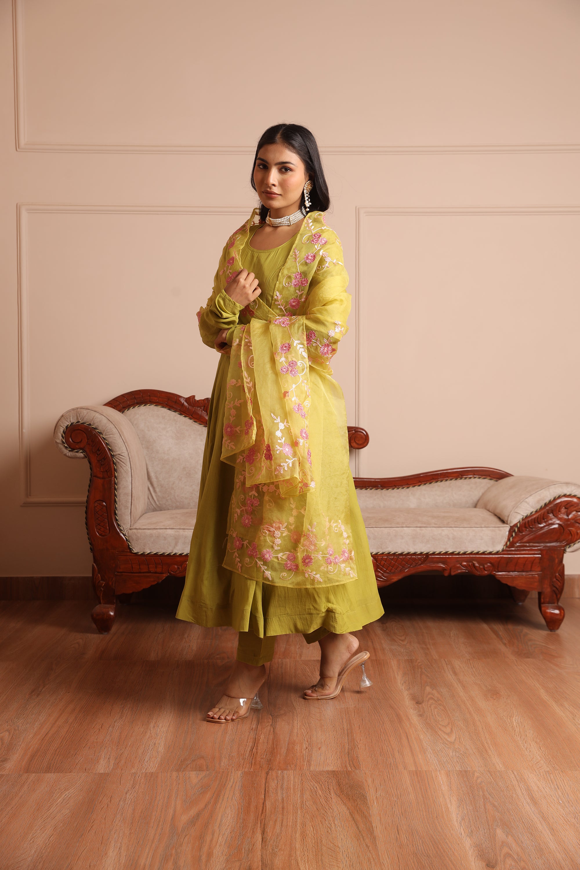 Green anarkali suit - Asrumo