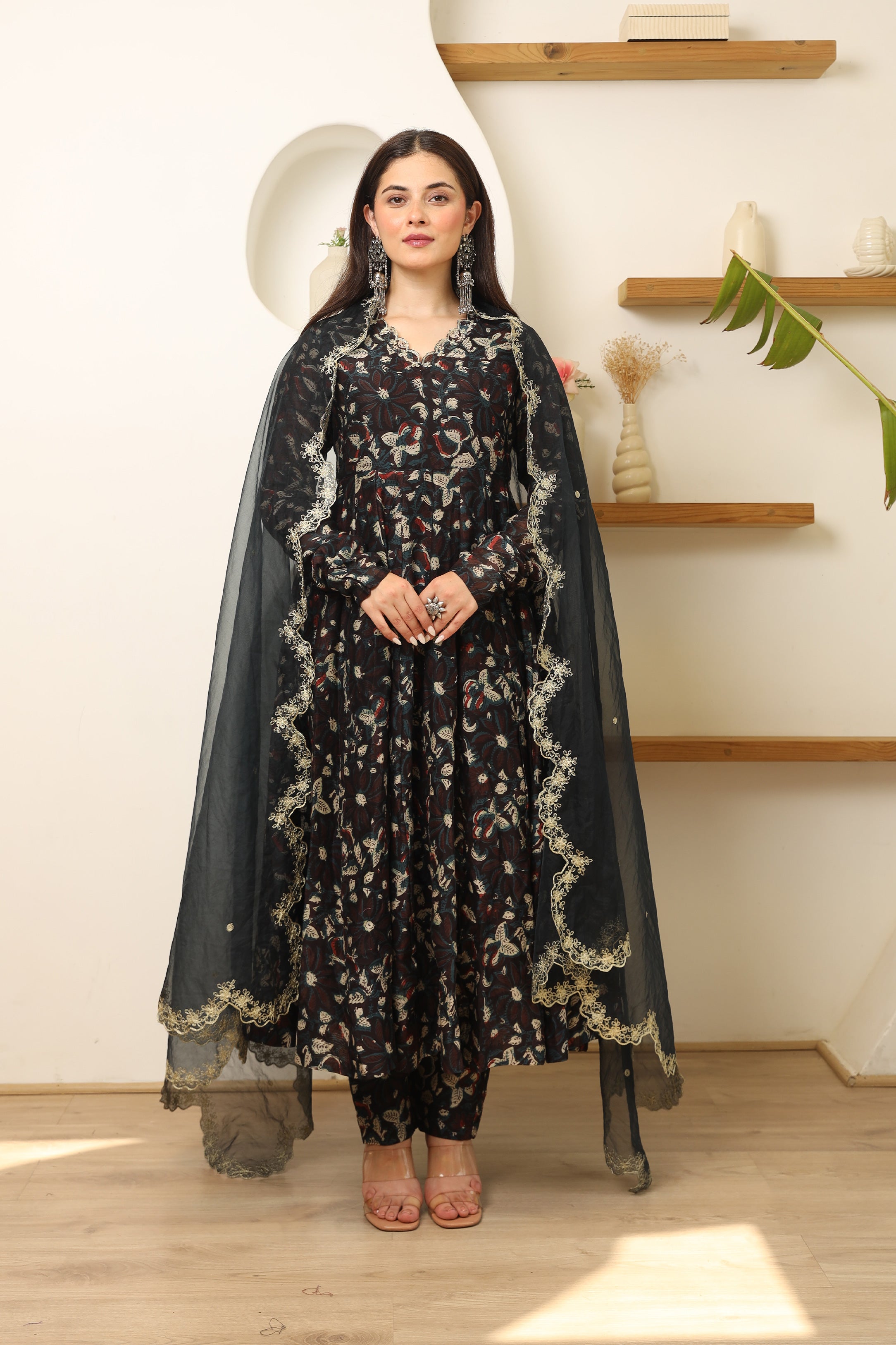 Midnight Elegance Anarkali Suit Set Asrumo