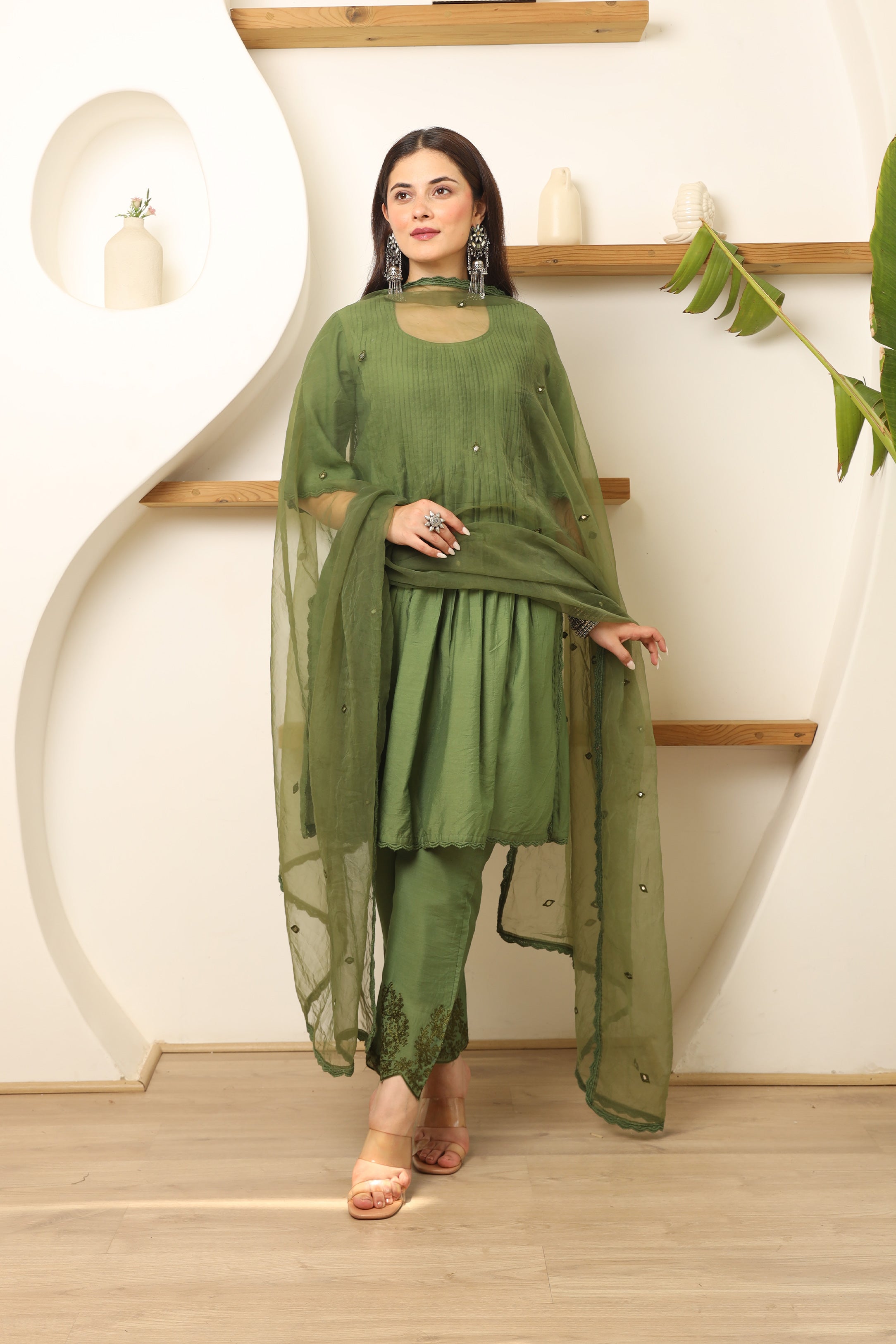 Olive Elegance suit set Asrumo