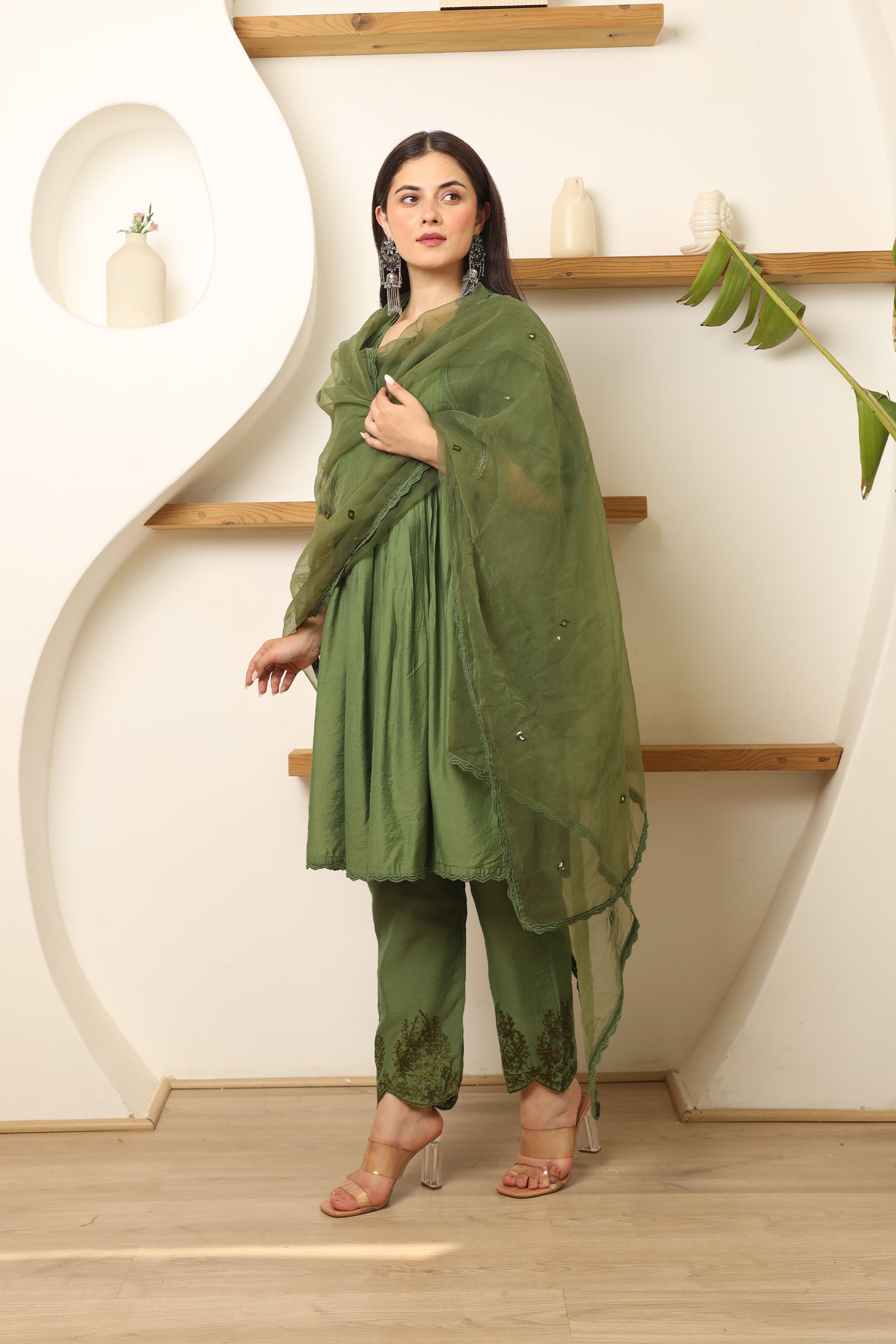 Olive Elegance suit set Asrumo