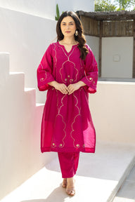 Rani Bagh Embroidered Chanderi Co-Ord Set