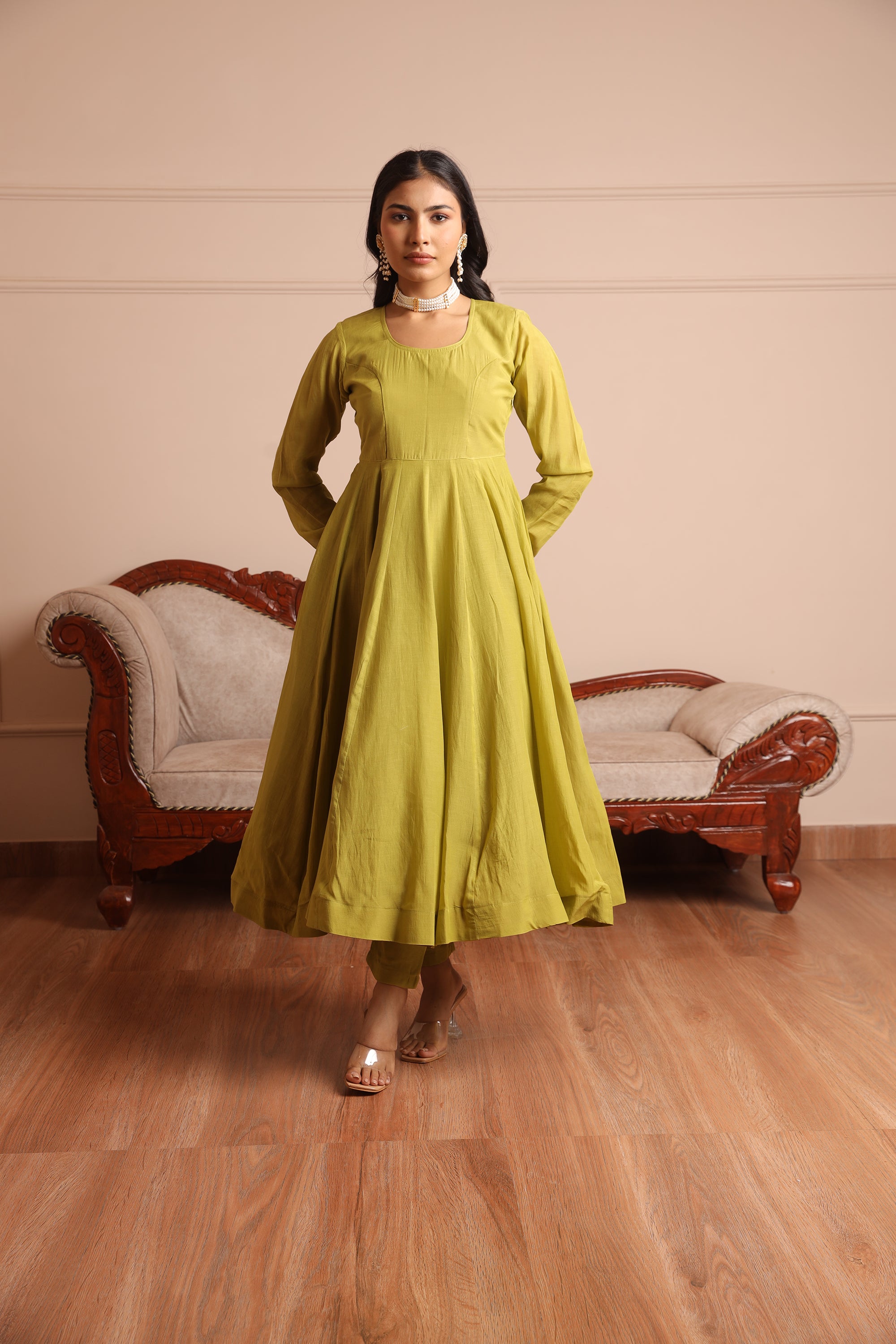Green anarkali suit - Asrumo
