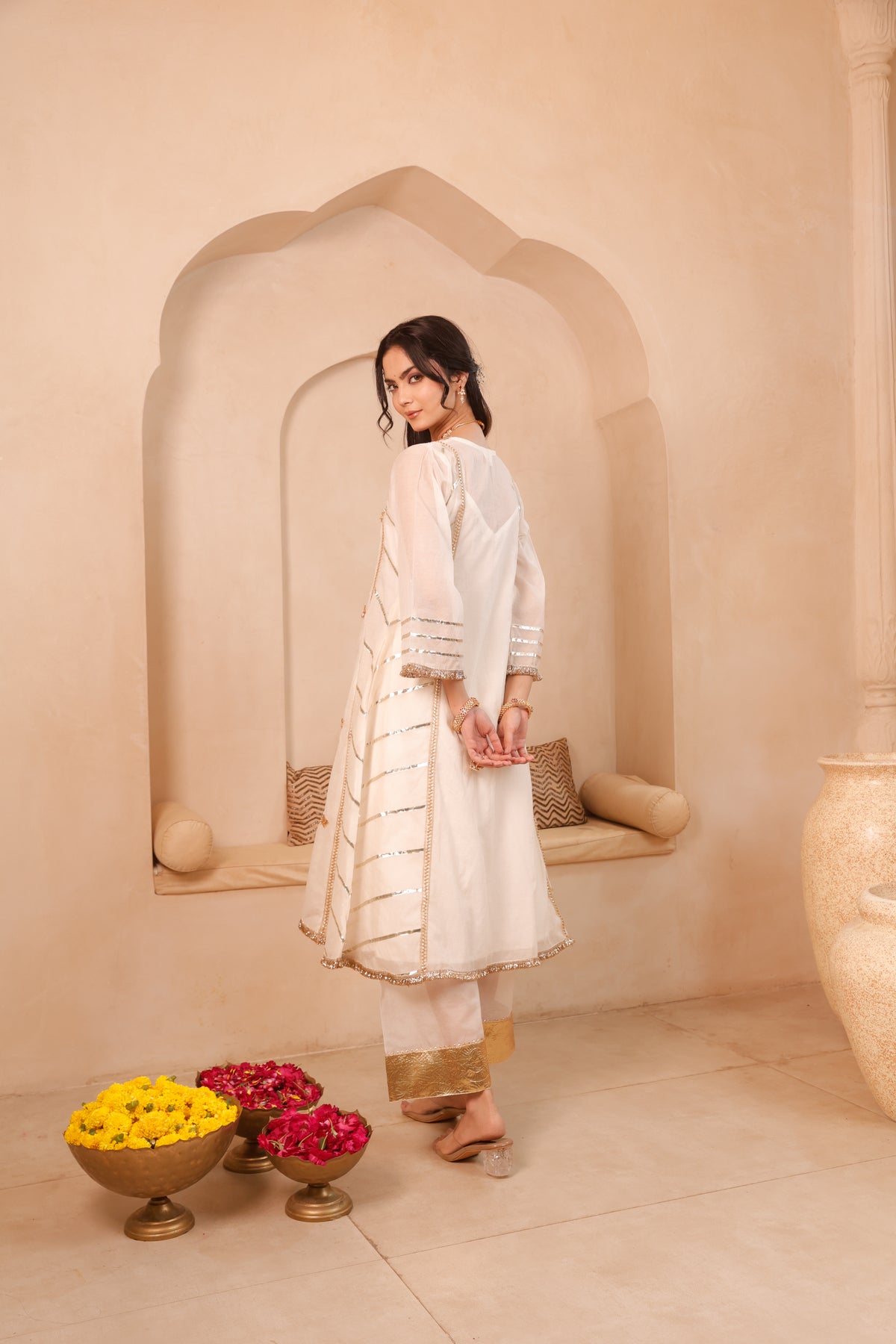 Chaandni Ivory Gota Suit Set - Image 2