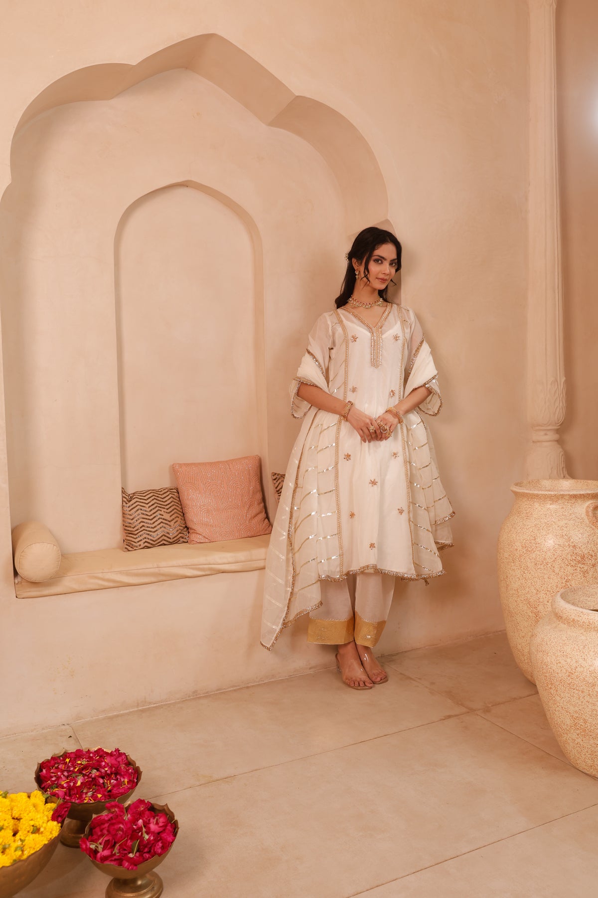 Chaandni Ivory Gota Suit Set - Image 8